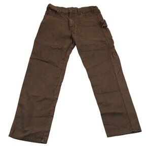 Dickies Men's Carpenter Pants 34x32 Brown Relaxed Fit Straight Outdoors Workwear